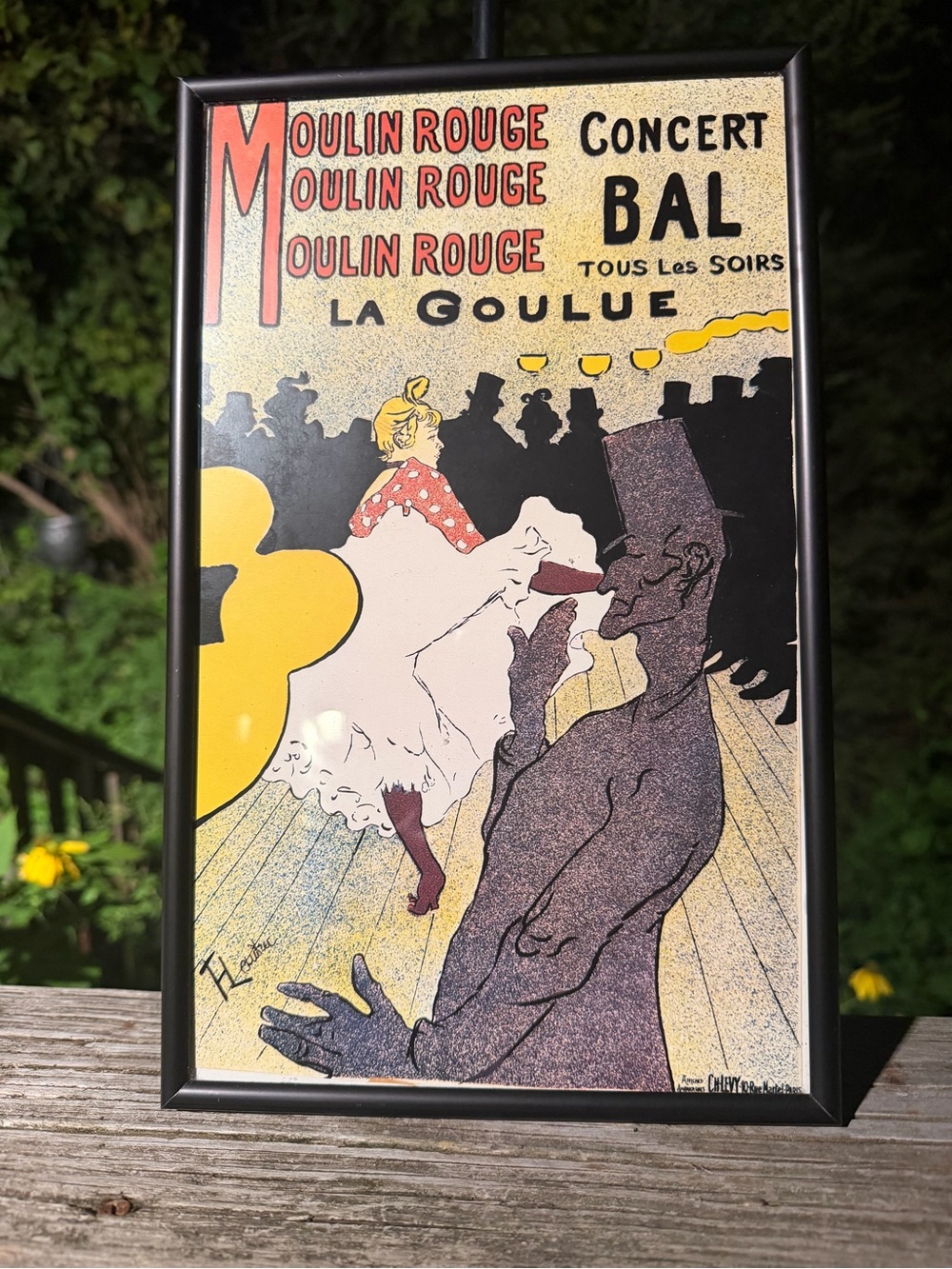 Framed Moulin Rouge Concert Bal Tous Les Soirs Poster La Goulue Preowned